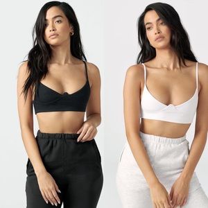 Joah brown structured bras XS BLACK & WHITE